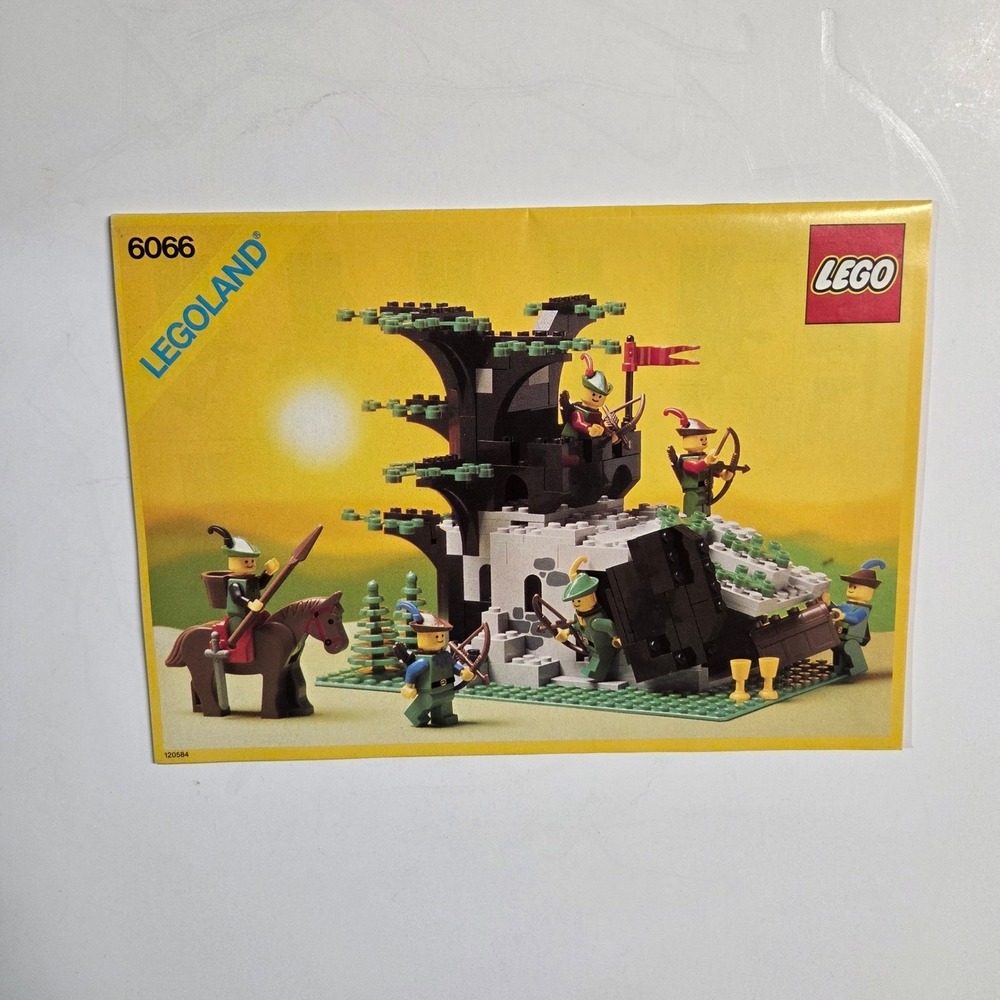 LEGO 6066 Instruction Manual Vintage Legoland Forestmen‎ Outpost 1987 Yellow